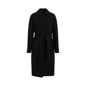 4G Big Double Face Wool Coat in Black/Grey