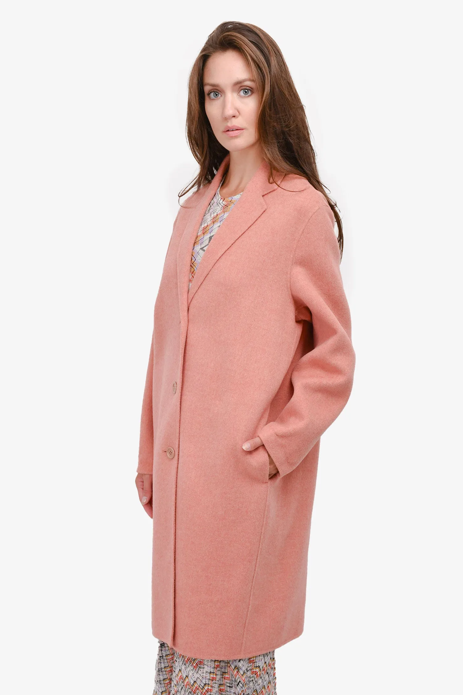 Acne Studios Pink Wool/Cashmere Coat Size 34