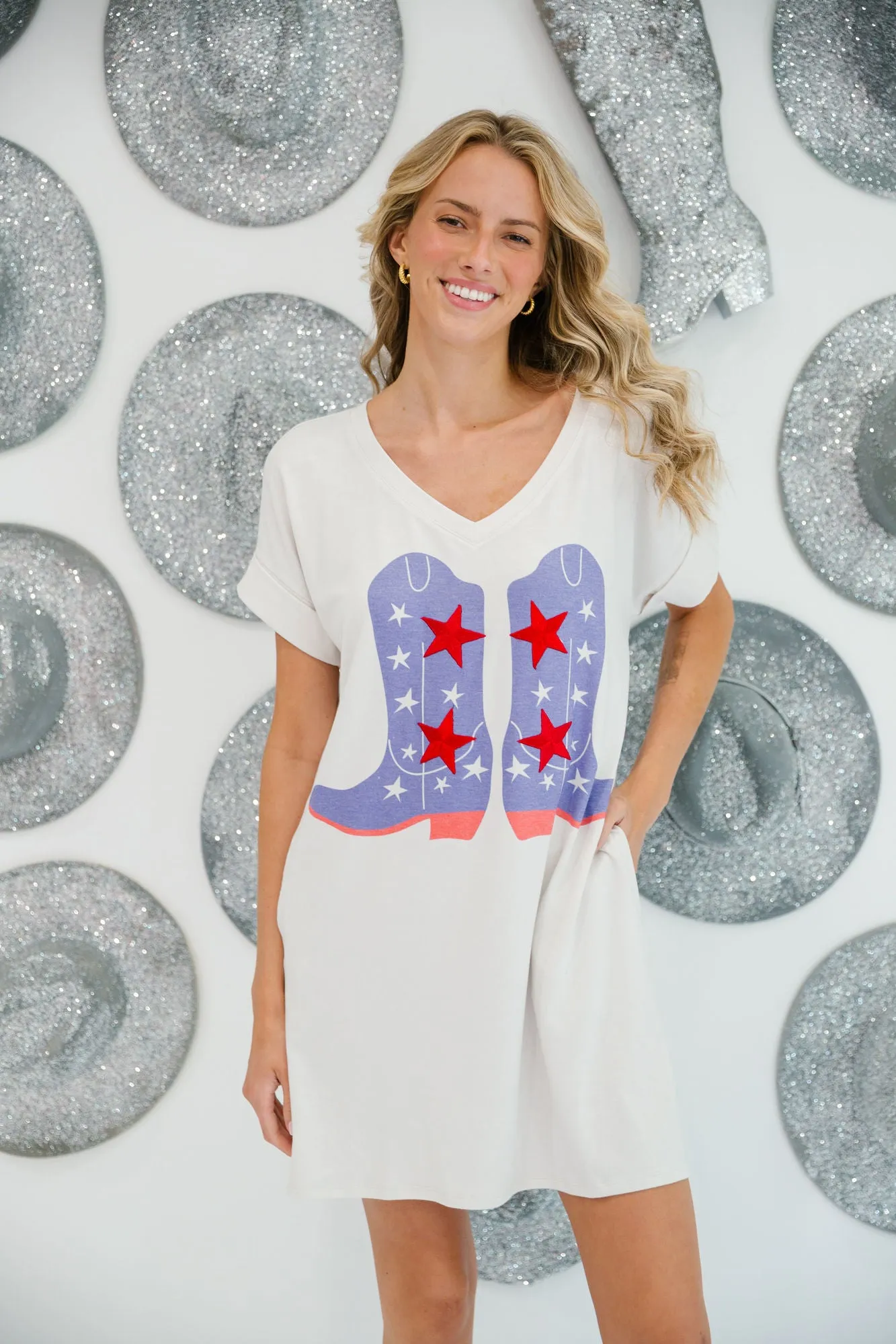 AMERICAN BOOT T-SHIRT DRESS