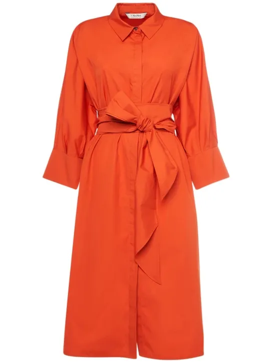 &#x27;S Max Mara   Tabata poplin belted midi shirt dress 