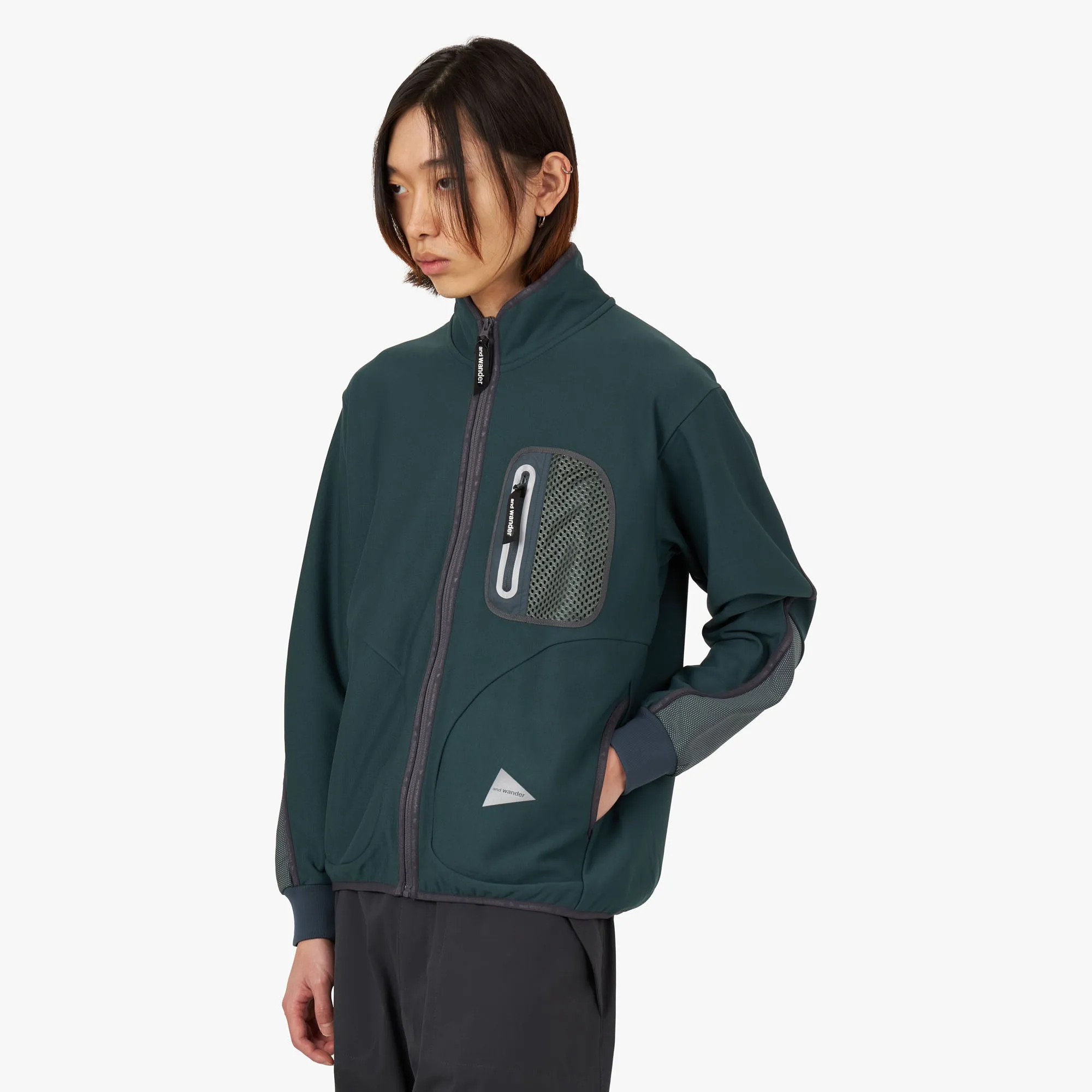 And Wander 53 Light Fleece Jacket / Green