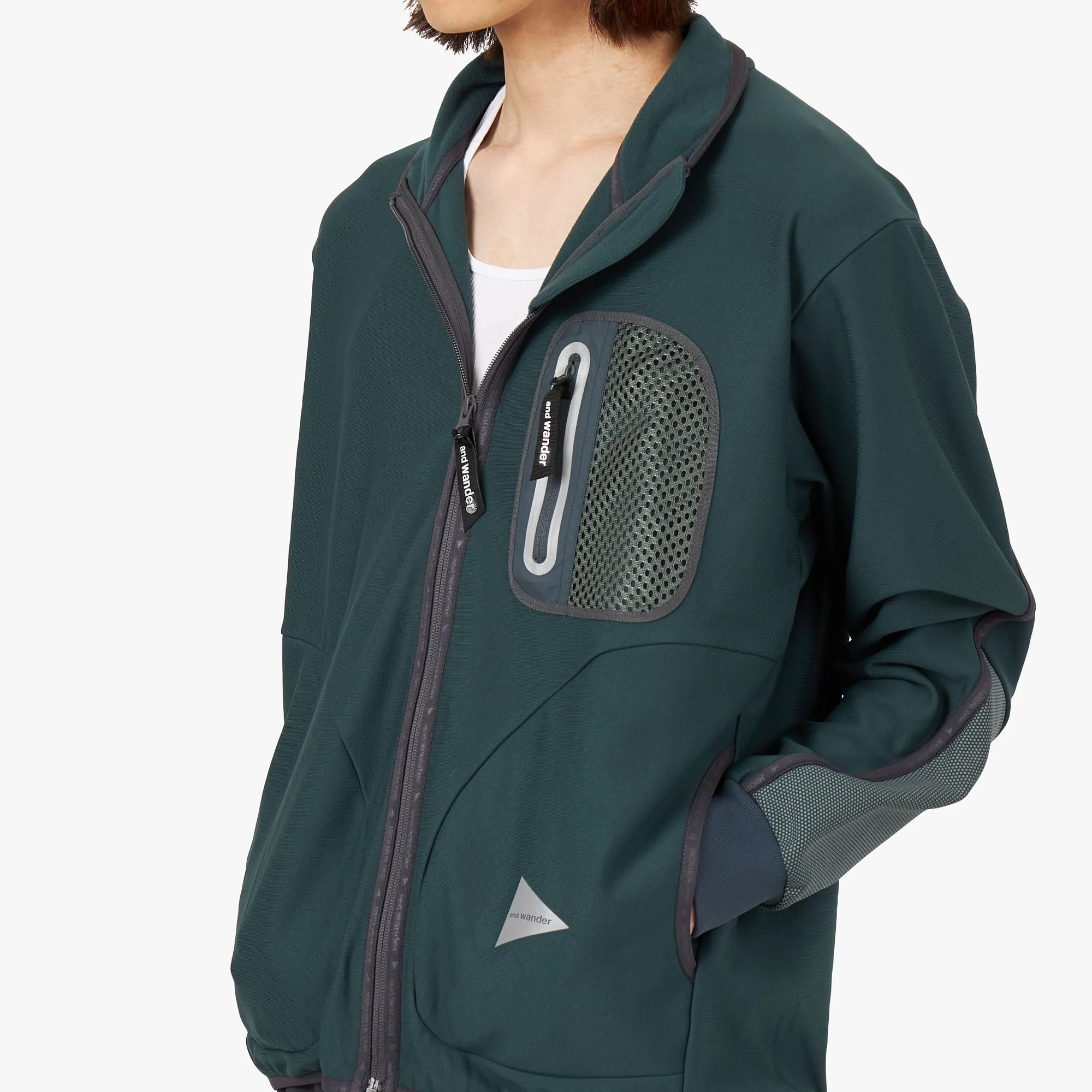 And Wander 53 Light Fleece Jacket / Green