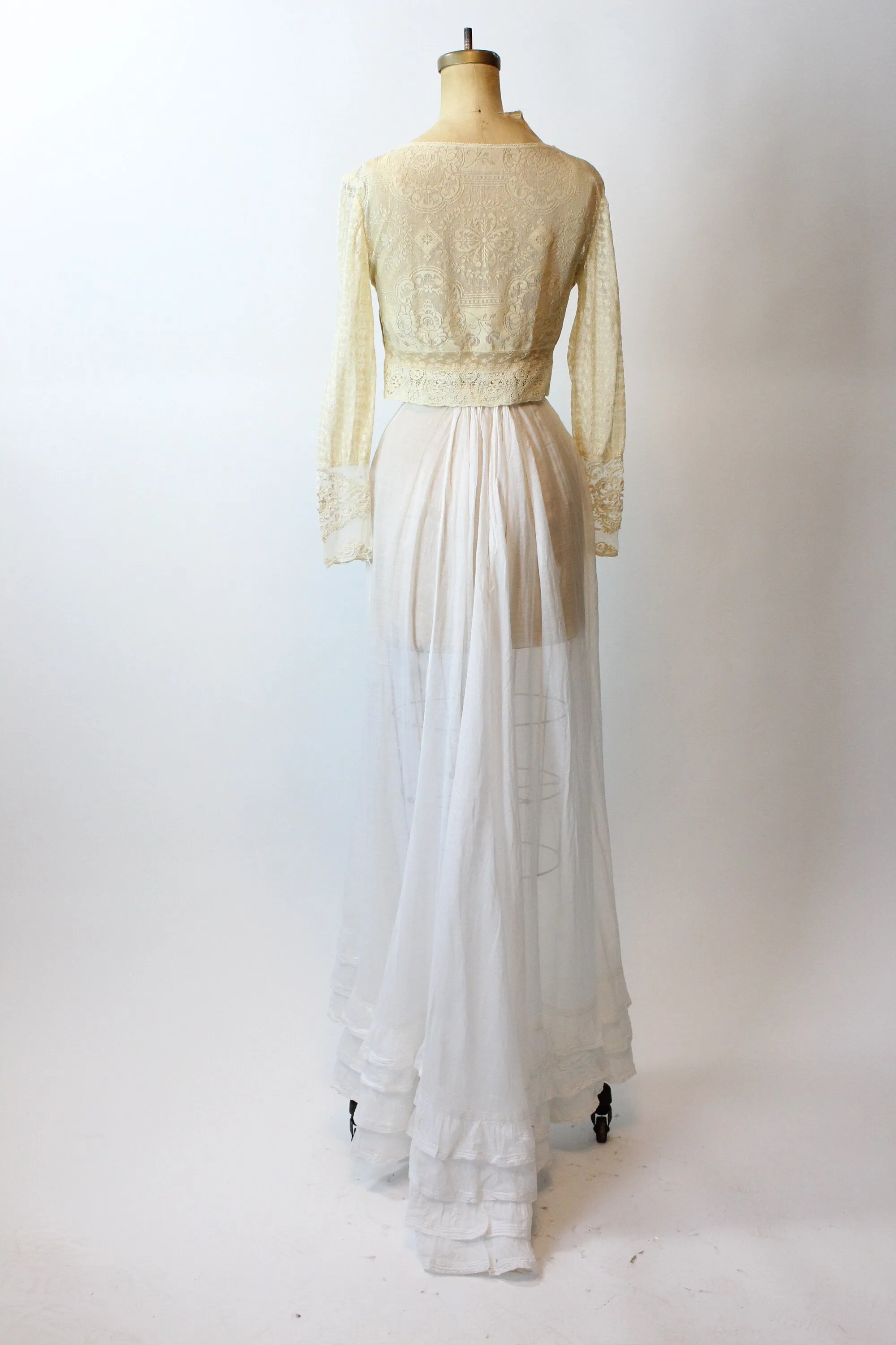 ANTIQUE edwardian muslin skirt xs | new spring summer