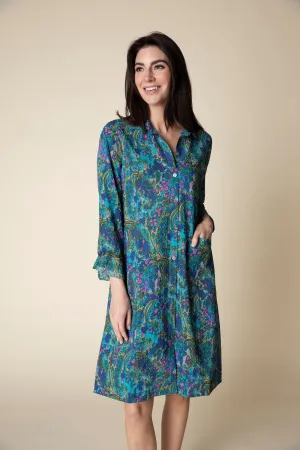 Antique Floral Shirt Dress