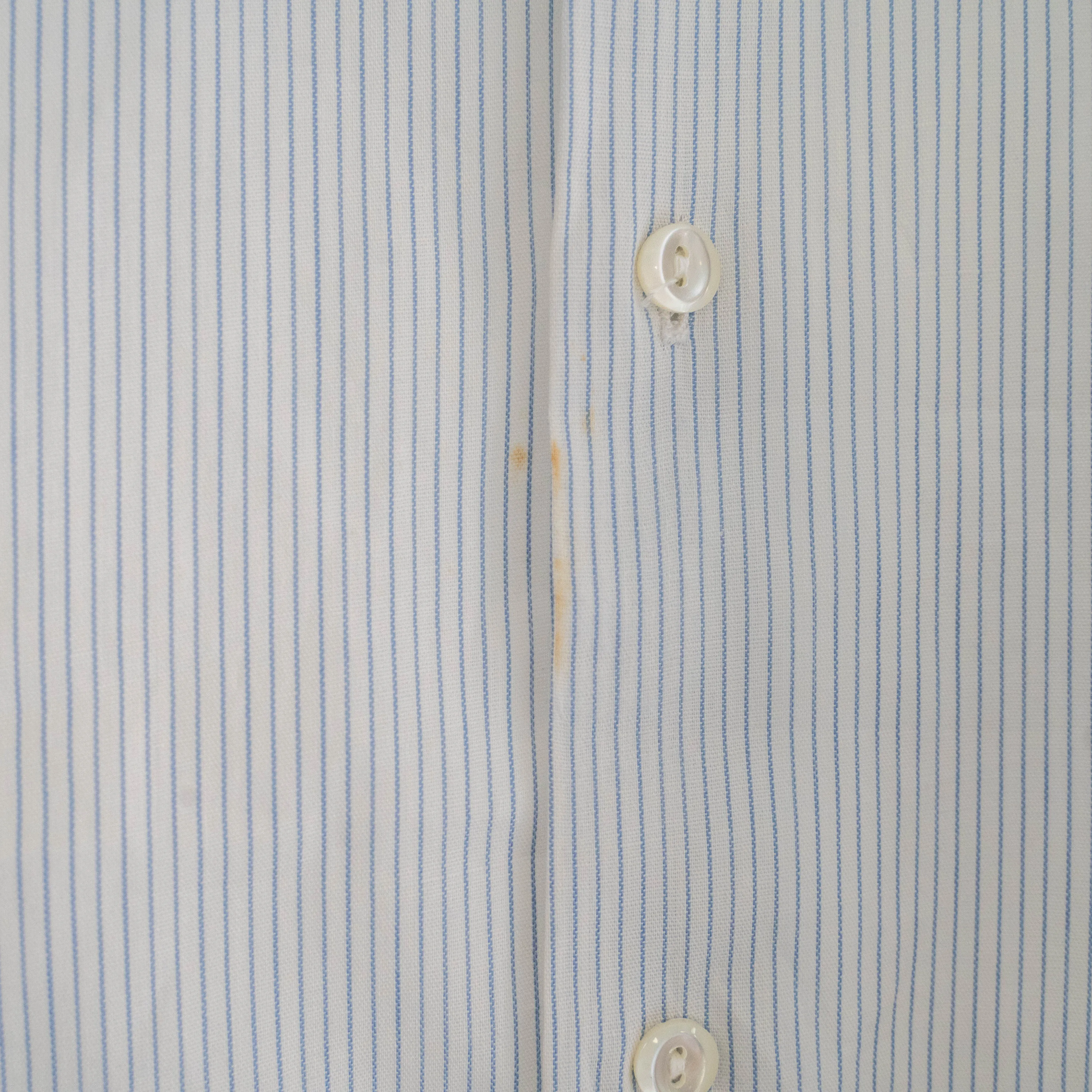 around 1960s Italy white × light blue stripe dress shirt