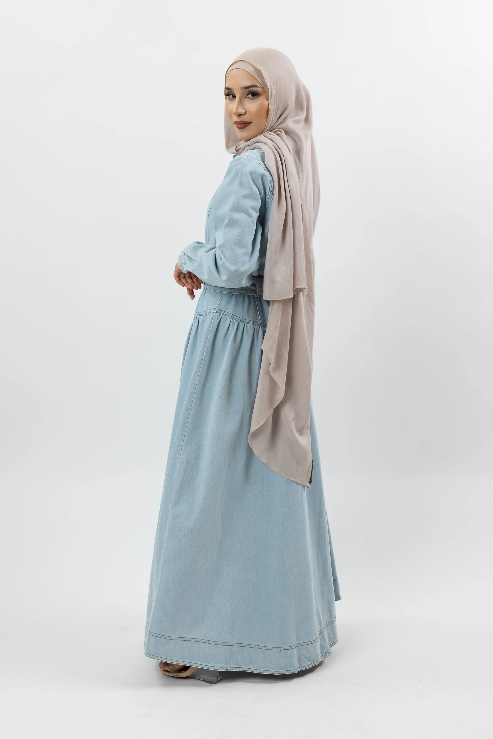 Ava Denim Maxi Dress