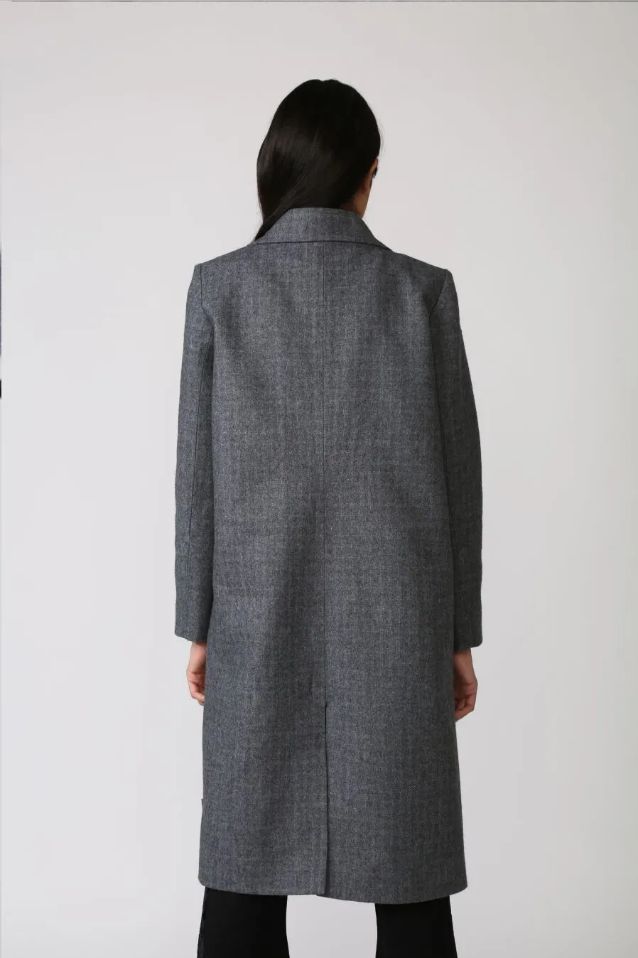 AZAR Grey Hand-Embroidered Coat