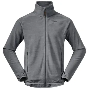 Bergans Men&#x27;s Hareid Fleece Jacket Nohood Aluminium | Buy Bergans Men&#x27;s Hareid Fleece Jacket Nohood Aluminium here | Outnorth