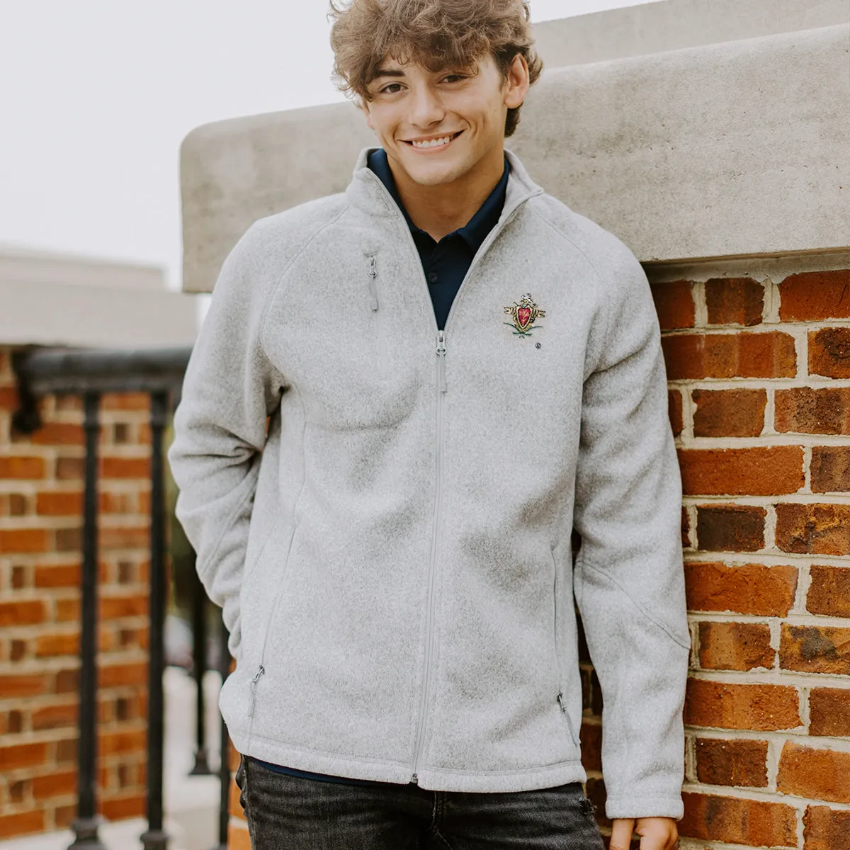 Beta Embroidered Crest Full Zip