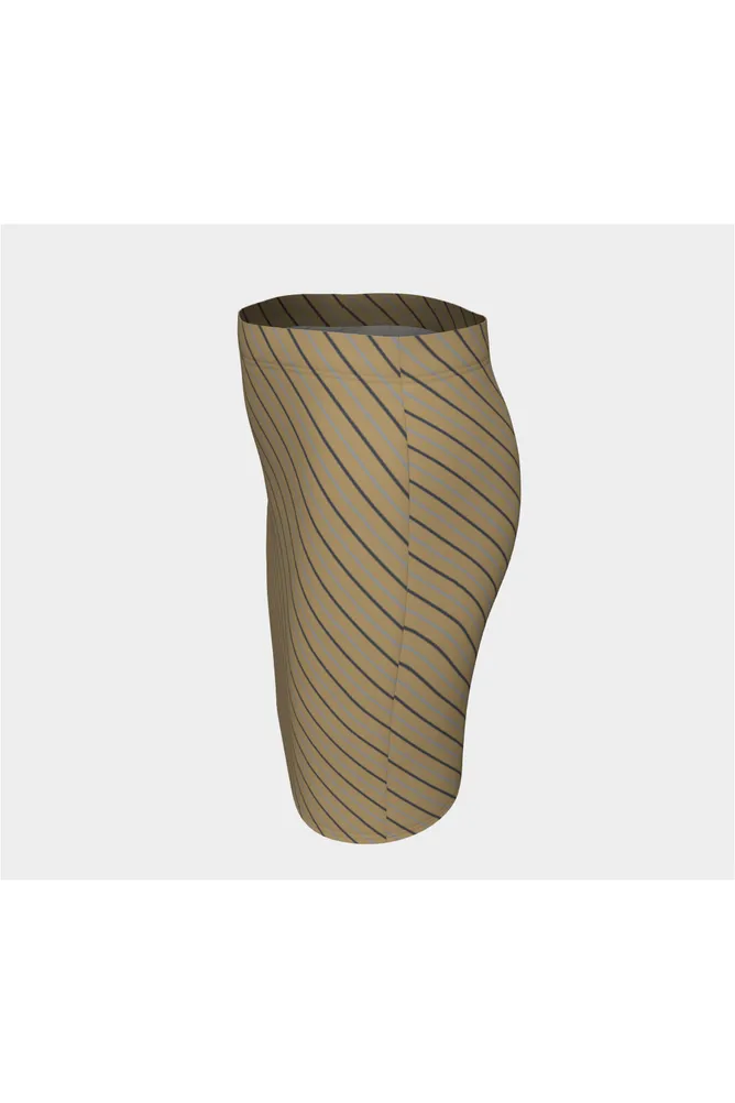 Biased Pinstripe Fitted Skirt