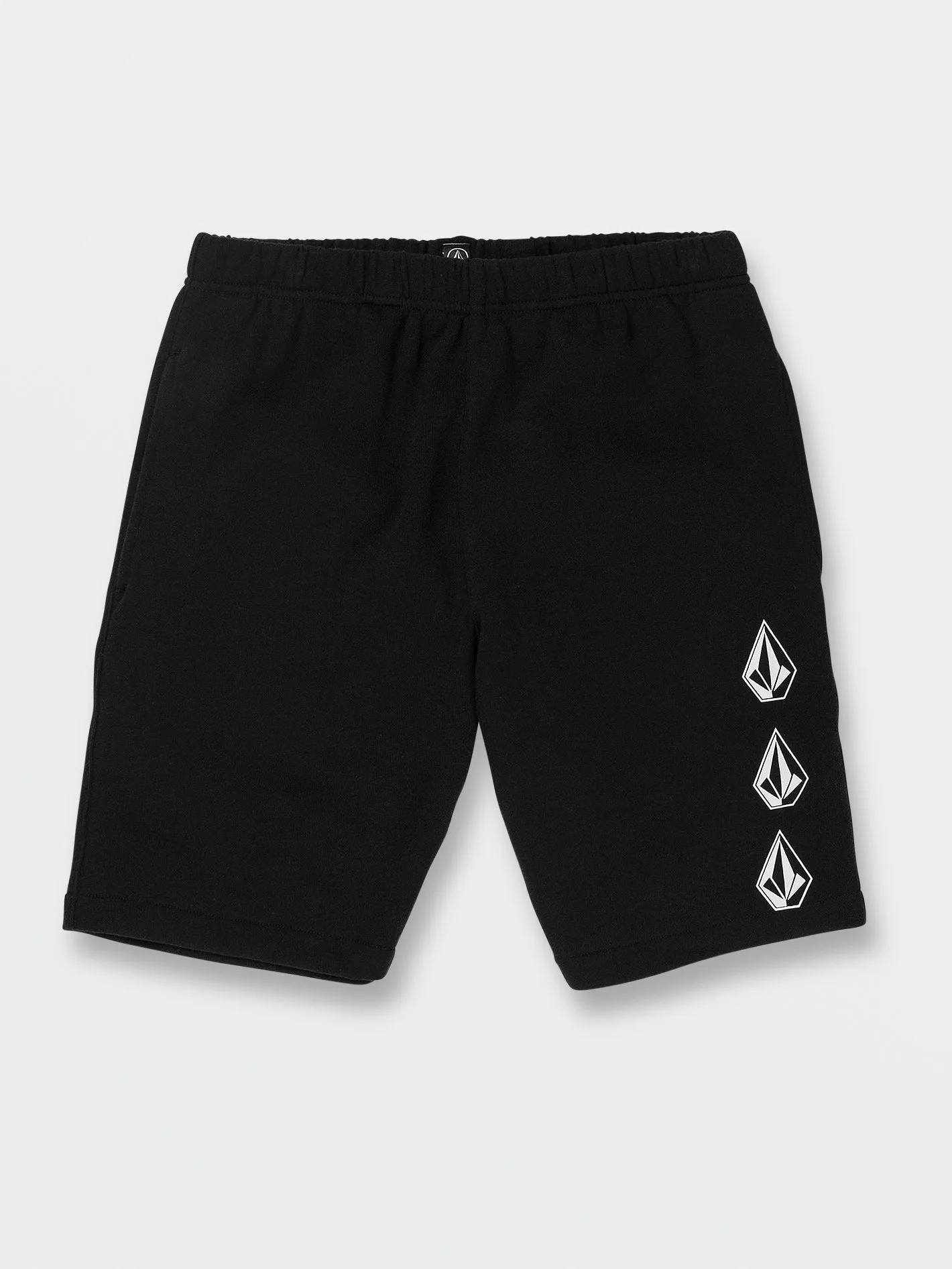 Big Boys Iconic Stone Fleece Shorts - Black