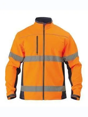 Bisley Workwear Taped Hi Vis Soft Shell Jacket BJ6059T