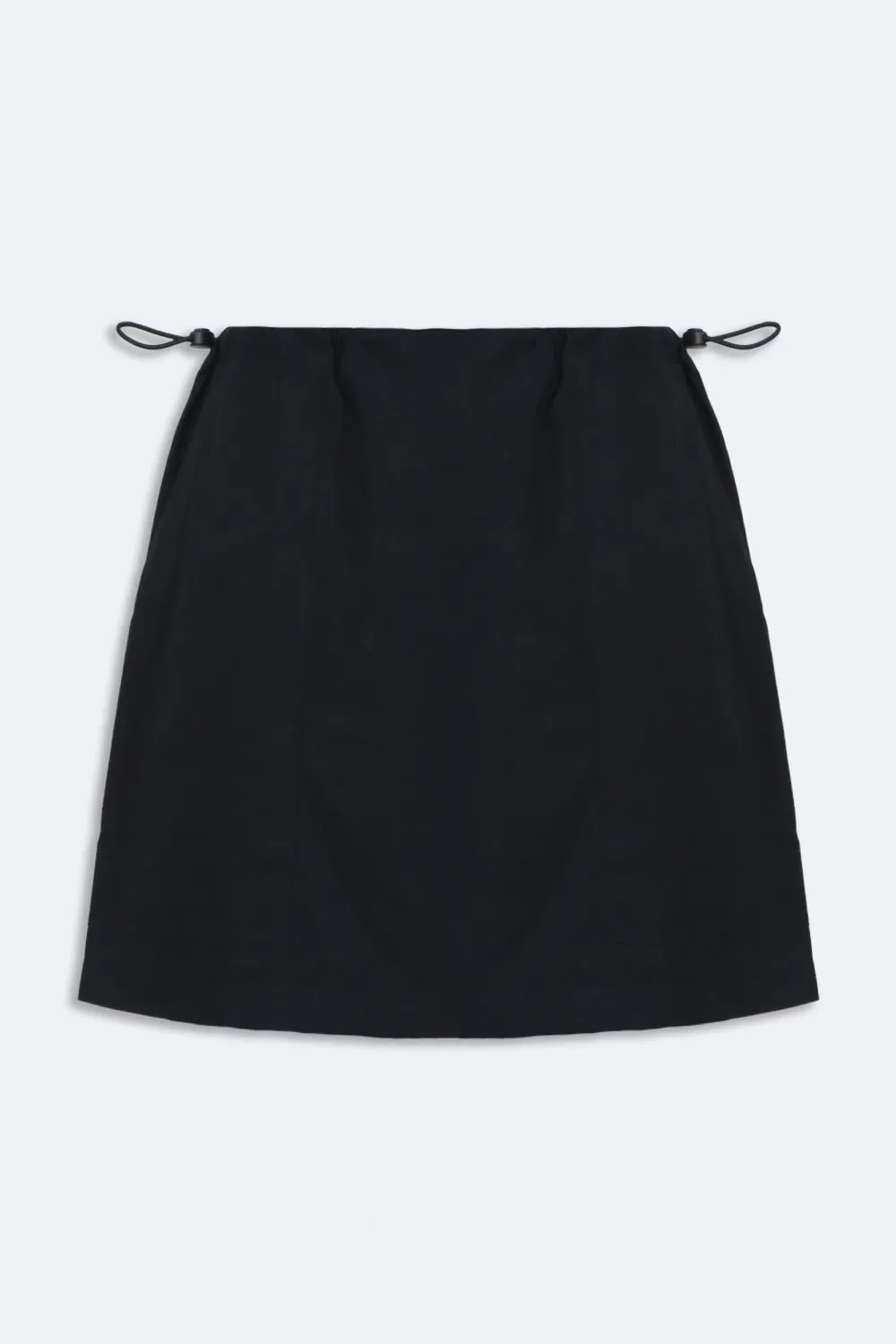 Black Poplin Mini Skirt