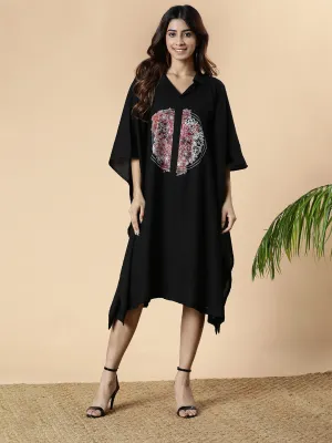 Black Rayon Shirt-Kaftan - Alluring