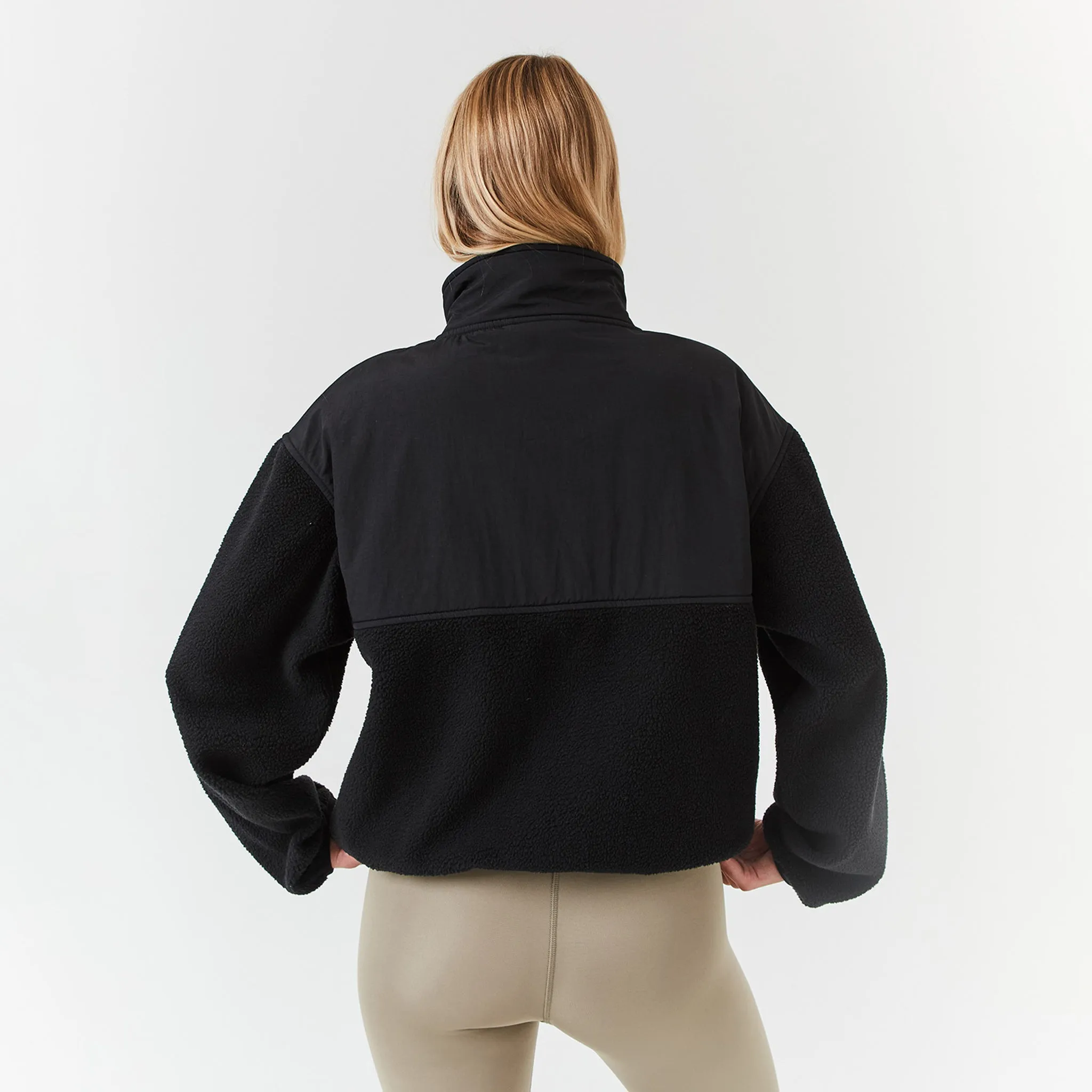 Borg Fleece Tech Jacket | Black