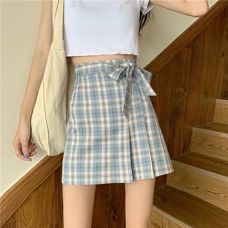 Bowknot skirt, A-line skirt with high waist, summer irregular skirt, hip wrap skirt  3610