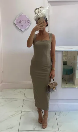 Cara Nude Fitted Dress