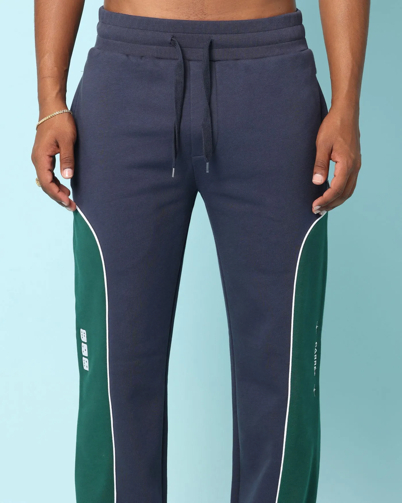 Carré Paris Dice Club Panelled Sweatpants Forest Green/Midnight