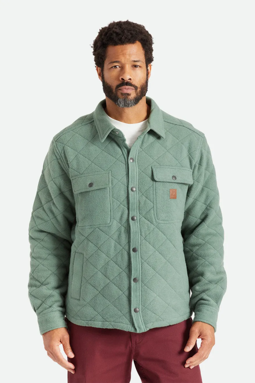 Cass Quilted Fleece Jacket - Dark Forest