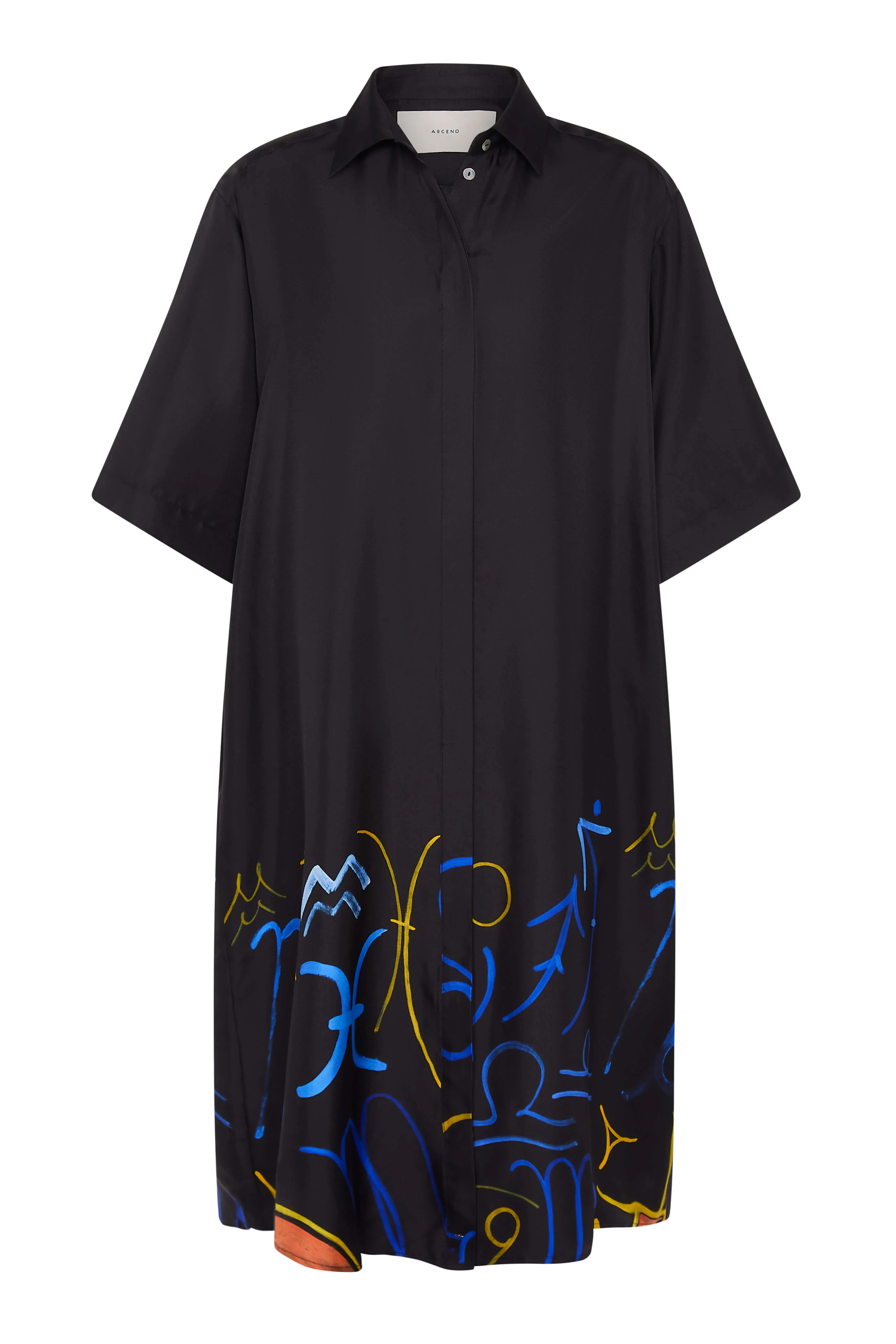 Catania Dress Zodiac Noir Silk Twill