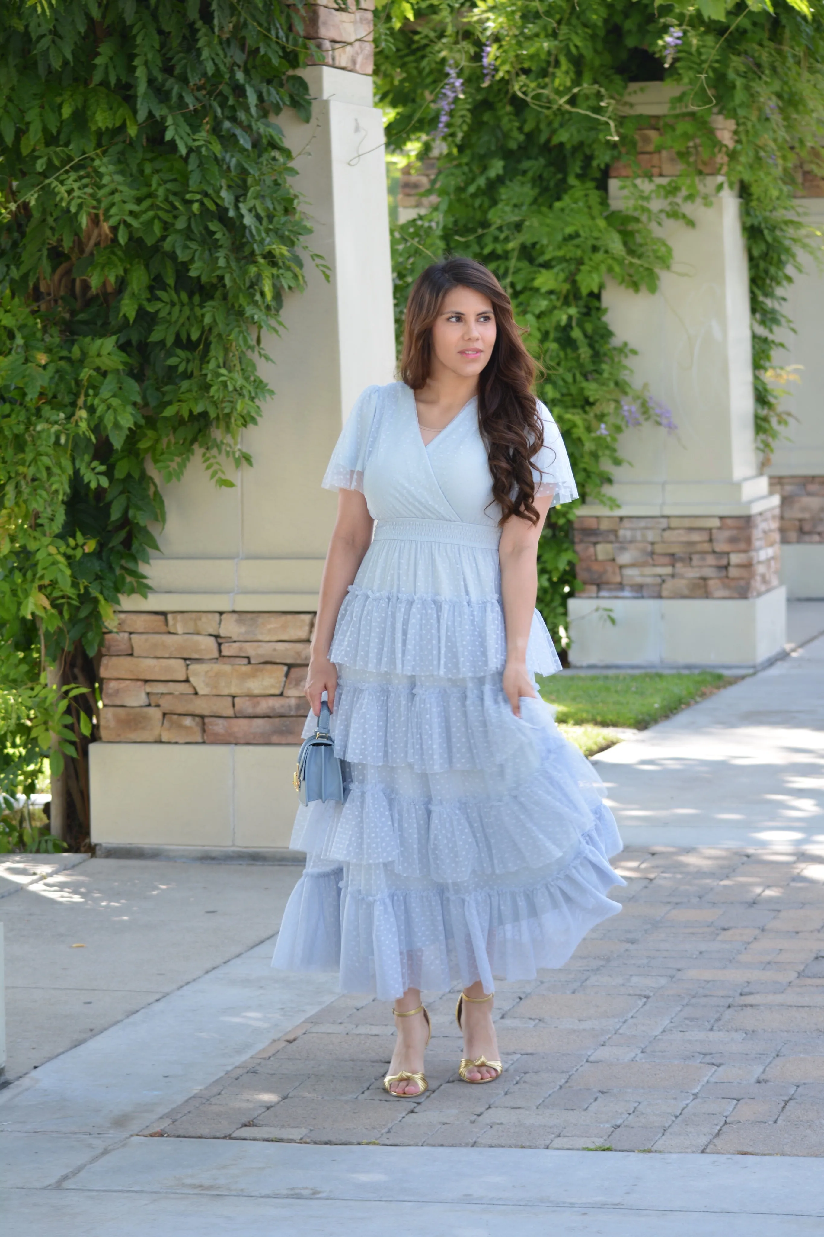 Channing Sky Blue Tulle Dress