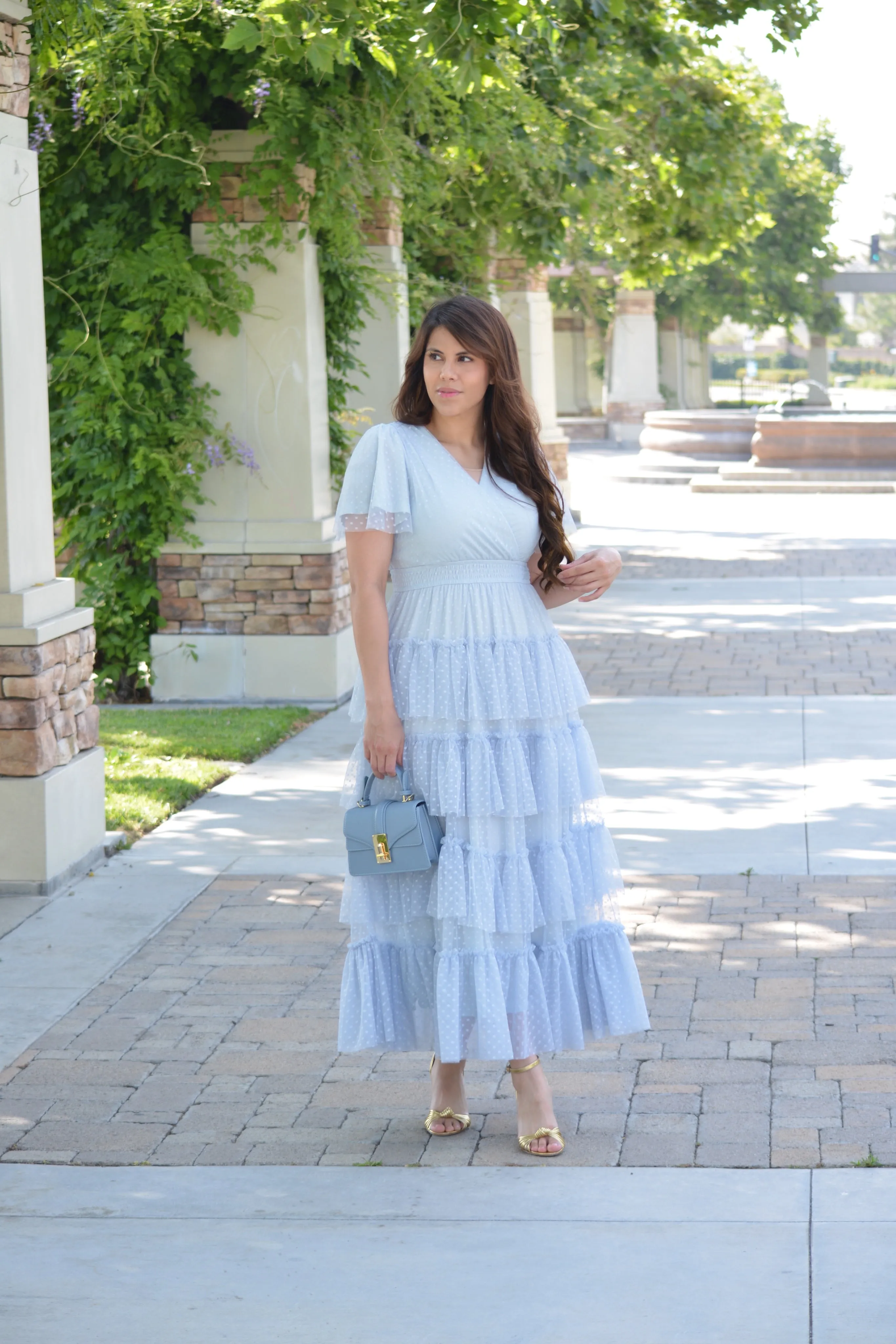 Channing Sky Blue Tulle Dress