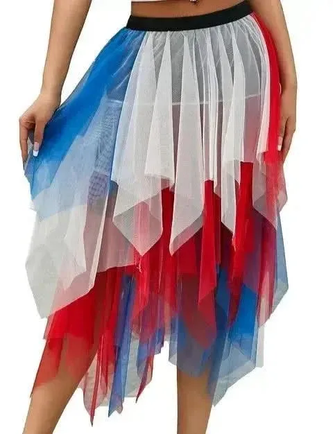 Chic Asymmetrical Tulle Skirt