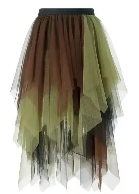 Chic Asymmetrical Tulle Skirt