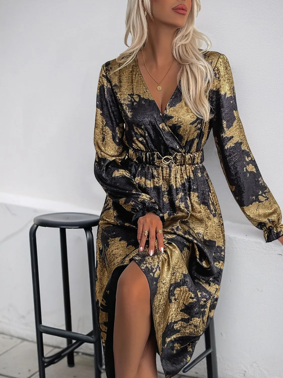 Classic Long Sleeve Midi Dress