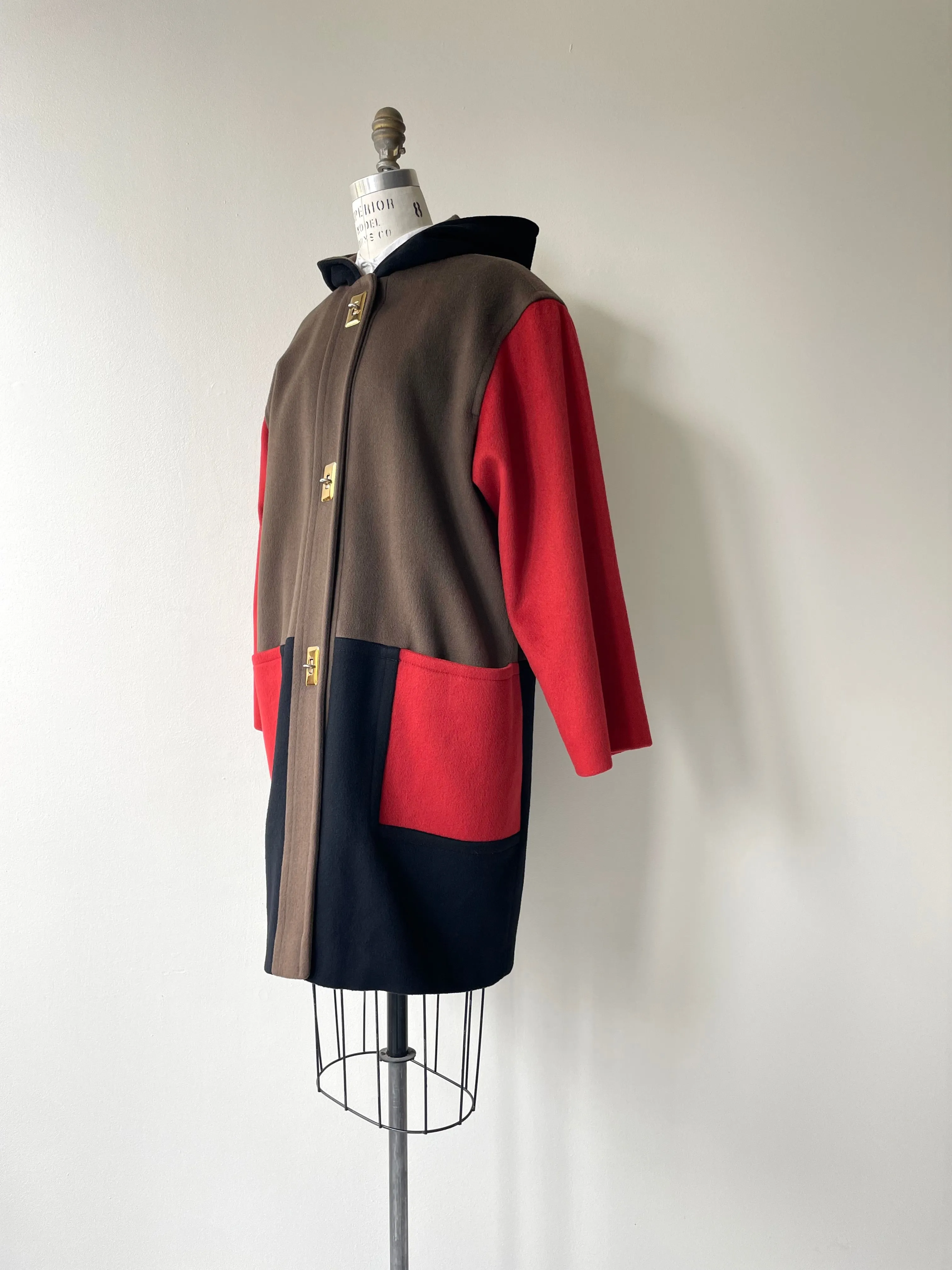 Colorblock Wool Coat