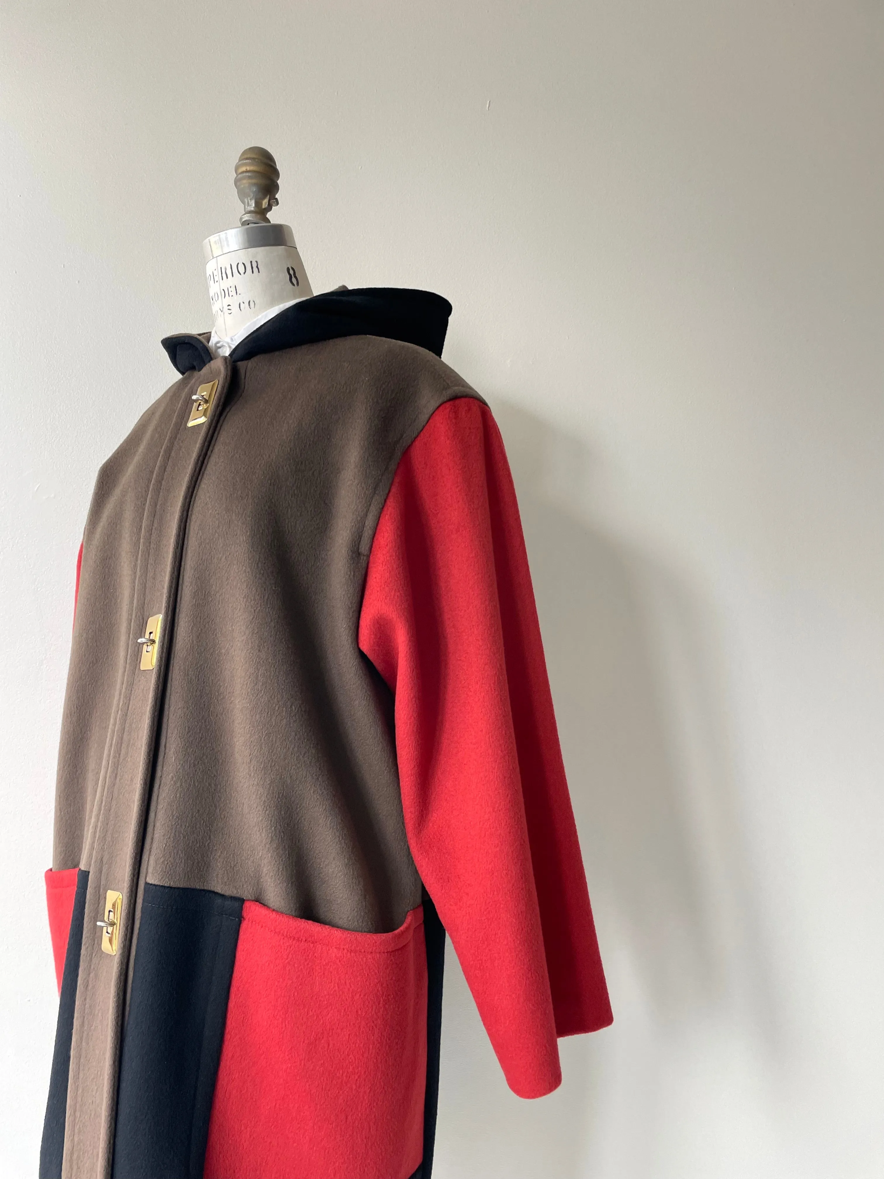 Colorblock Wool Coat