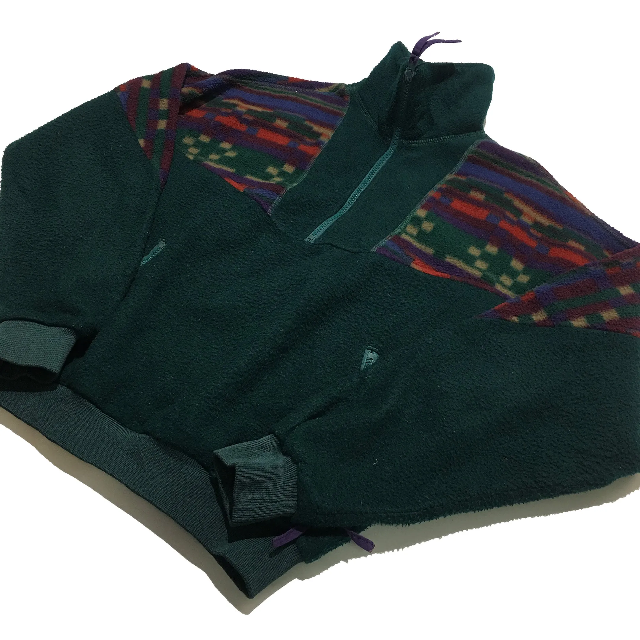 Columbia Green and Pattern Fleece Jacket