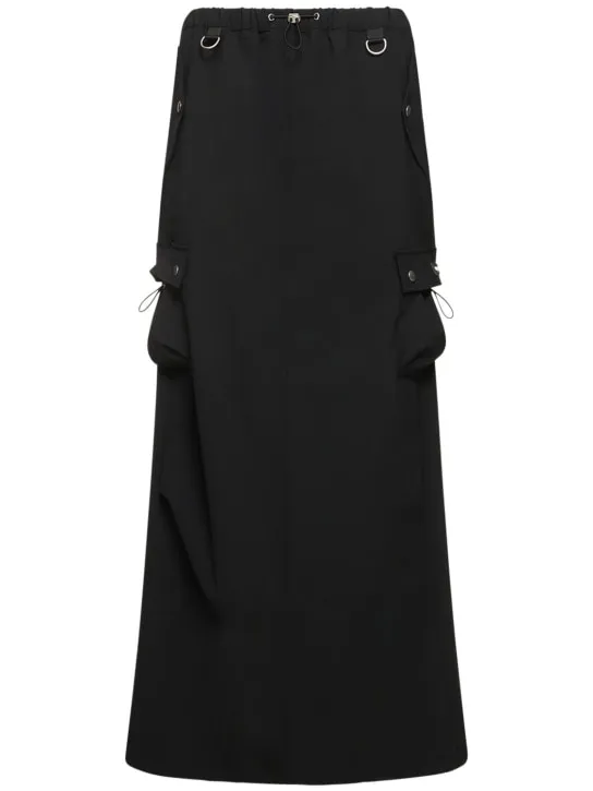 Coperni   Tailored cool wool blend cargo skirt 