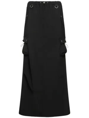 Coperni   Tailored cool wool blend cargo skirt 