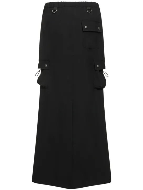 Coperni   Tailored cool wool blend cargo skirt 