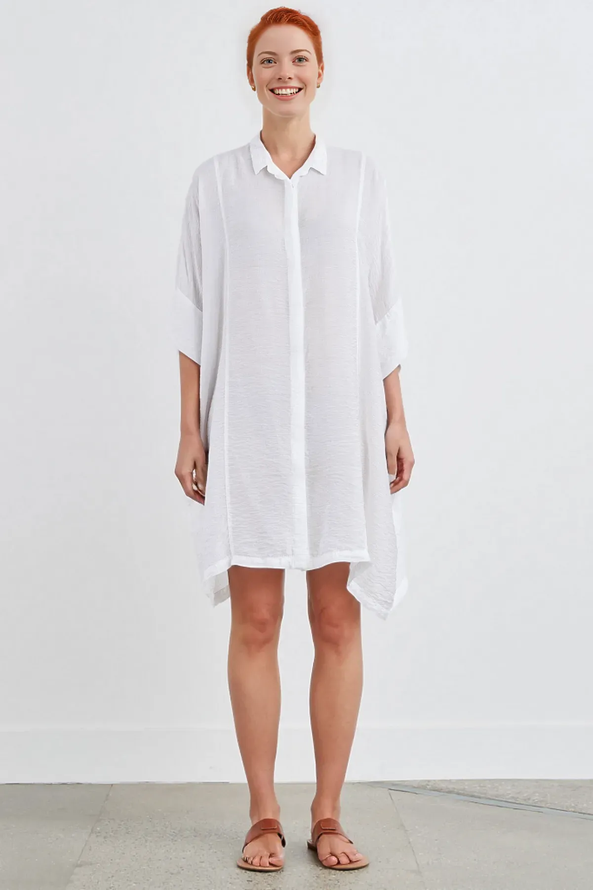 Cut Loose Rayon Parachute Kimono Shirt Dress