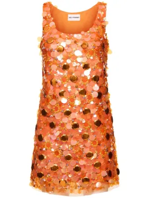 Des Phemmes   Sequined tulle mini dress 