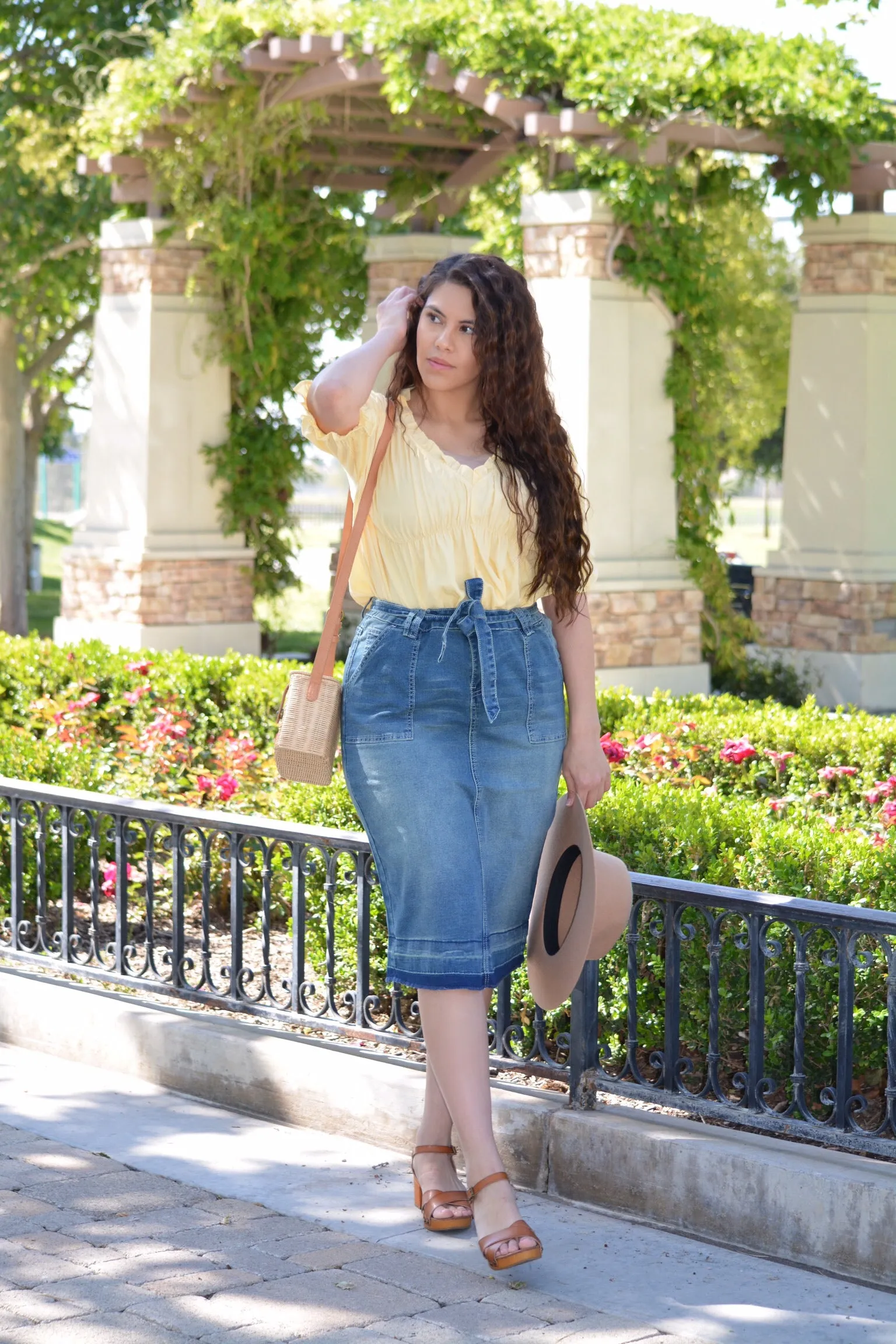 Earlene Vintage Wash Denim Skirt