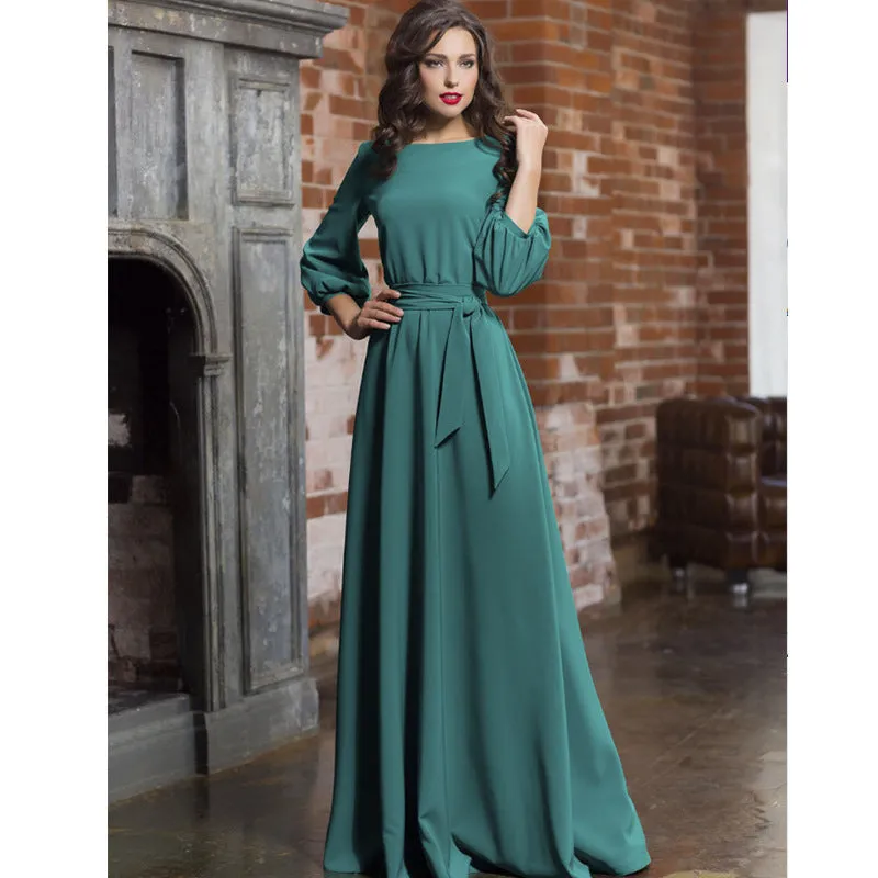 Elegant Lantern Sleeve Dress for Women