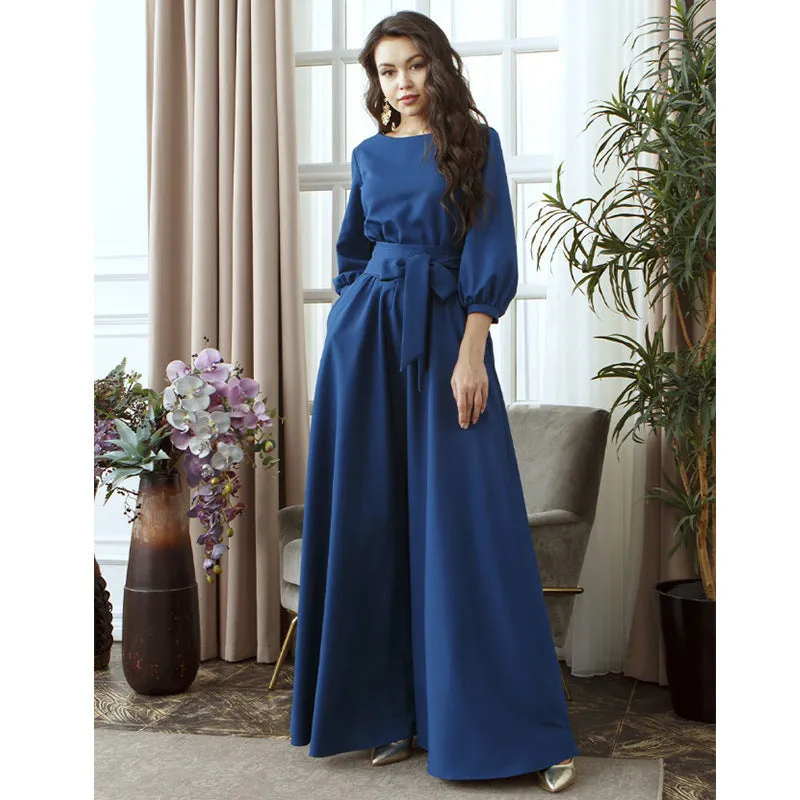 Elegant Lantern Sleeve Dress for Women