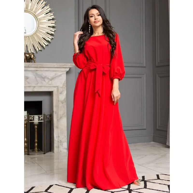 Elegant Lantern Sleeve Dress for Women