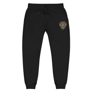 Embroidered "LOGO" fleece sweatpants