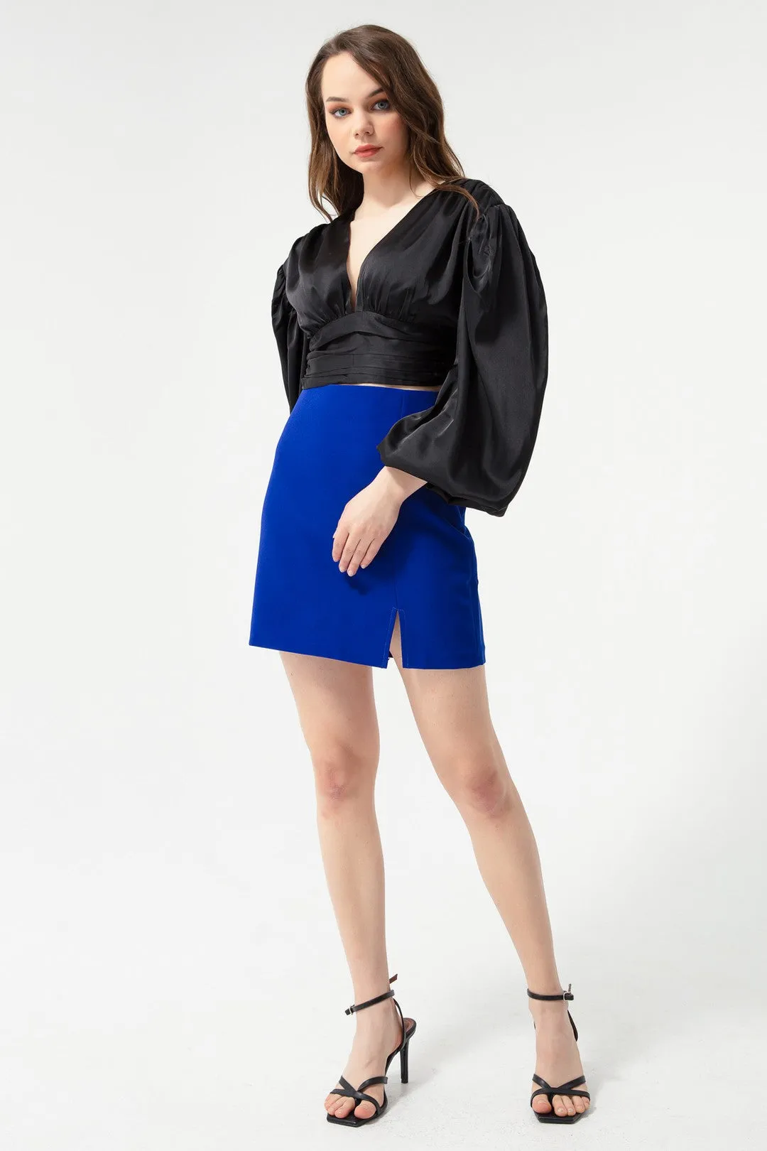 Female Slit Mini Skirt