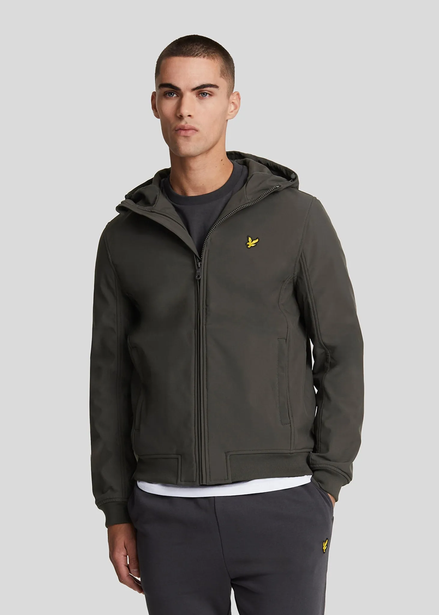 Fleece back softshell jacket - gunmetal