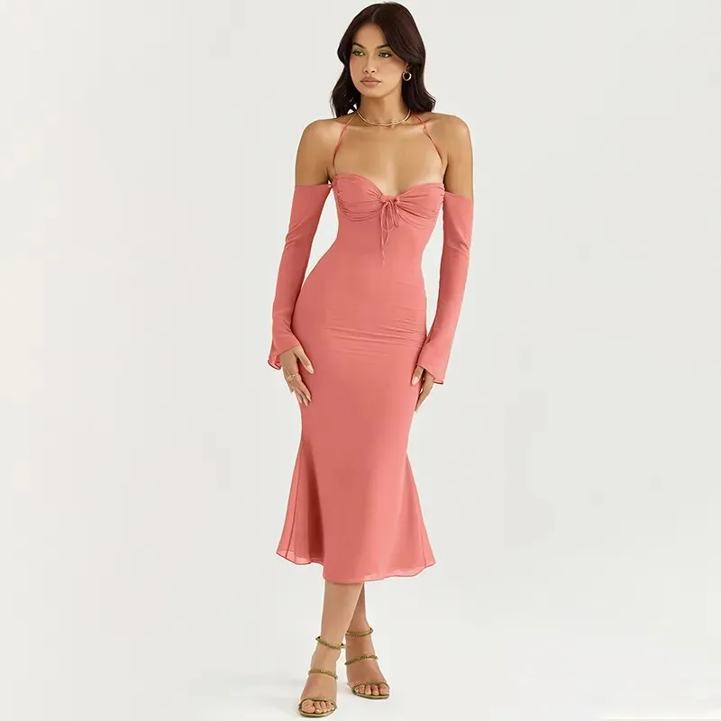 FLYTONN-Sexy spring and summer dresses, party dresses, graduation gifts,Curve-Hugging Midi Delight Bodycon Dress