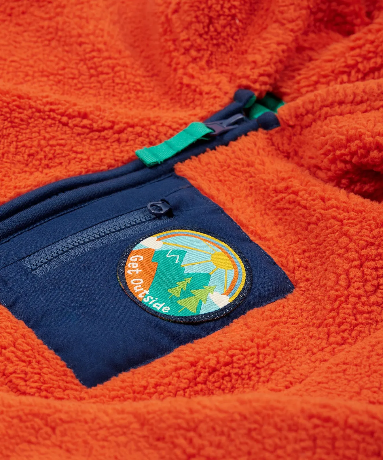 Frugi Toby Ted Fleece Jacket - Bonfire