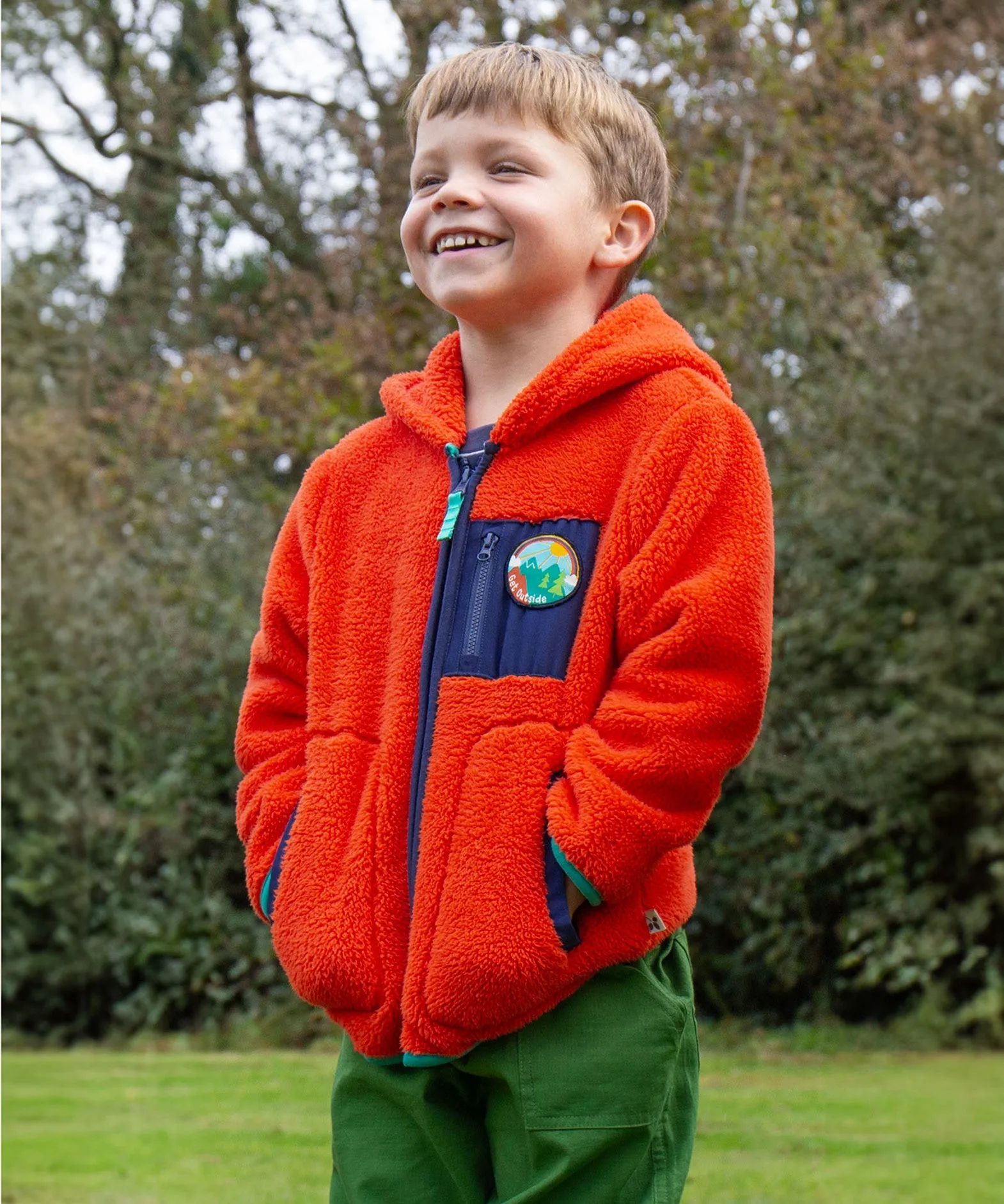 Frugi Toby Ted Fleece Jacket - Bonfire