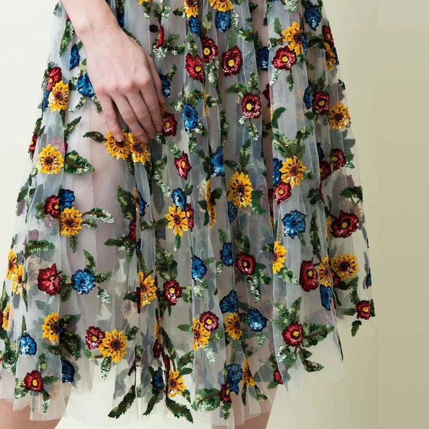 Gardenia Embroidered Skirt