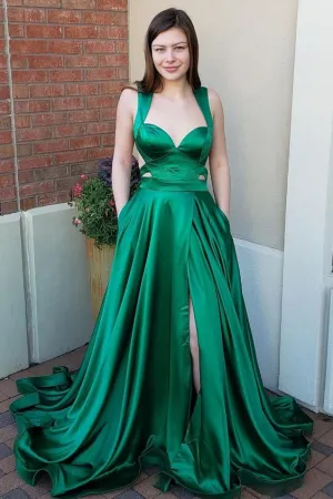 Green Prom Dress Long,  Formal Ball Dress, Evening Dress, Dance Dresses, School Party Gown, PC0965