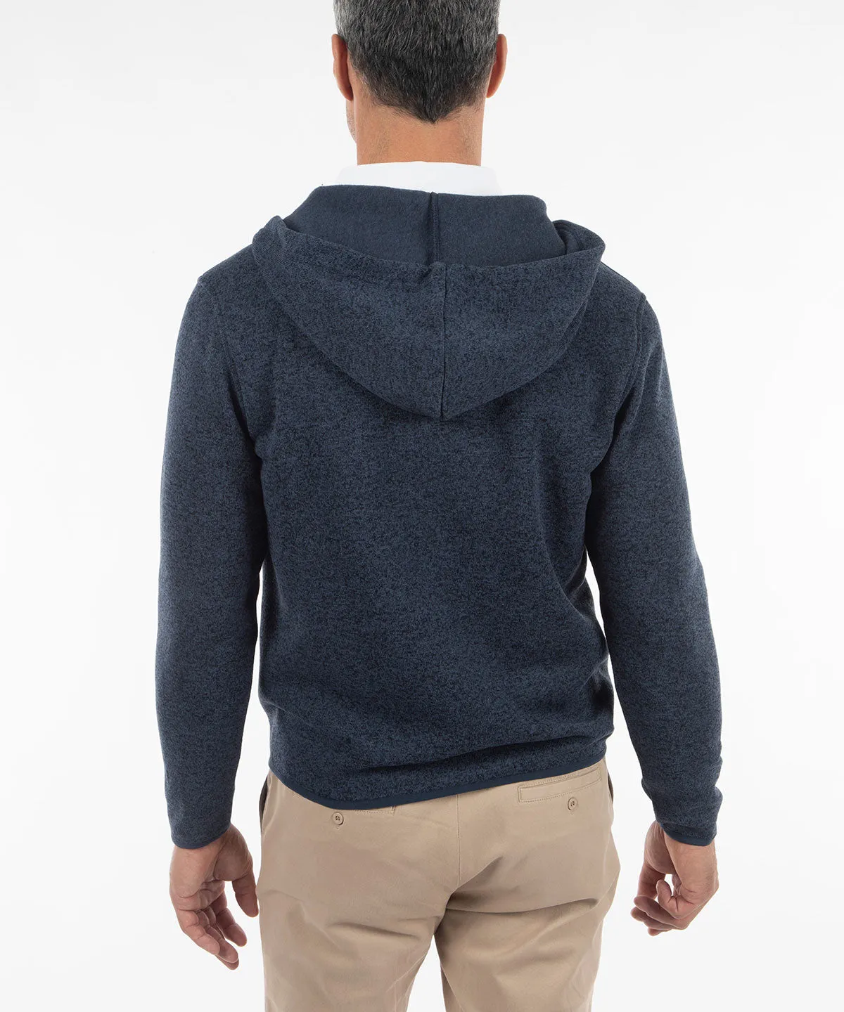 Heathered Full Zip Performance Fleece Hoody Jacket